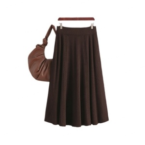 Jupe décontractée pour femme en laine et cachemire tricotée sur mesure, style vintage, grandes tailles, nouvelle collection hiver automne, personnalisable (OEM & ODM) - Product Image 5