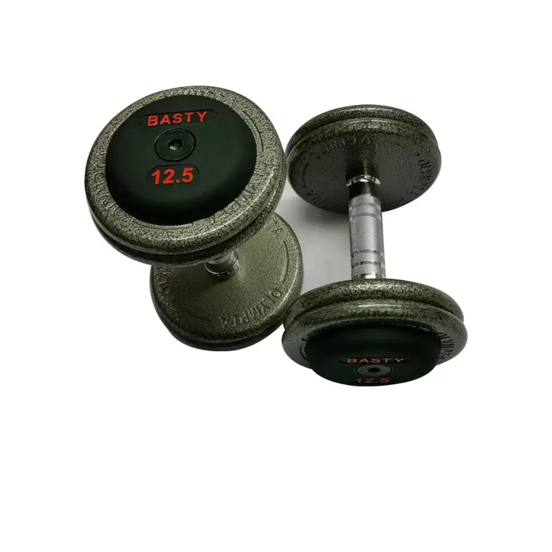 New popular Richao cast iron grey covered exercise round dumbbell piece 50 kg for sale sport