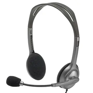 Logitech h111 headset estéreo com microfone, fone de ouvido com entrada de 3.5mm, som estéreo