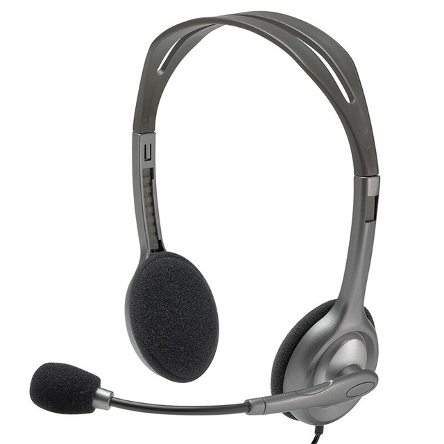 Logitech H111 3.5mm Jack Stereo Earphone Headset with Microphone Telephone Headset