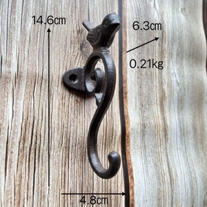 Gancho de Pared de Hierro Fundido Estilo Vintage con Forma de Pájaro, 14.6 cm, Perchero para Entrada, Colgador de Llaves, Gancho Decorativo Individual para Dormitorio o Sala de Estar - Product Image 1