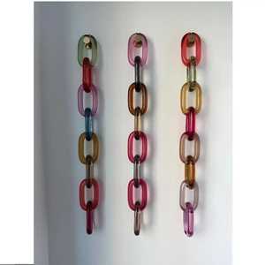 Top Selling Modern Handmade Large Resin Chain Links Clear Glossy Finish Colorful Hanging Decorative Piece for Wedding <b>Decoration</b> - Product Image 2