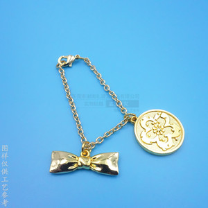 <b>Anime</b> Metal <b>Keychain</b> Pendant 20mm Gold Plated Custom Logo Gift Promotional Accessory - Product Image 2