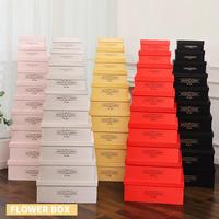 Ensemble de 10 boîtes cadeaux rectangulaires pour fleurs, boîtes en papier empilables, décoration florale de mariage, fête, écologiques, rangement artisanal