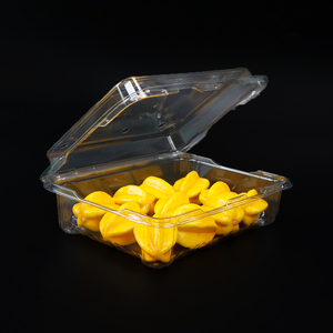 300G Transparenter Clam shell Blister behälter für Frisch obst verpackung Obst verpackungs box mit Luft löchern Obst Clam shell Punnet - Product Image 3