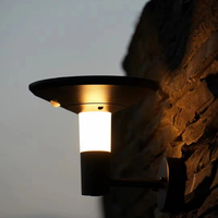 Applique murale solaire LED étanche IP65 anti-corrosion avec détecteur de mouvement, angle de faisceau de 270°, blanc chaud pour jardins et trottoirs