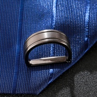 Ensemble de pinces à cravate en métal de haute qualité, finition argentée, motif uni, accessoires pour hommes, finition polie, attaches de cravate, pince à cravate