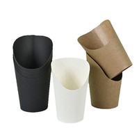 Gobelets en papier kraft jetables Gobelets en papier pour gaufres aux œufs Épaissis en diagonale