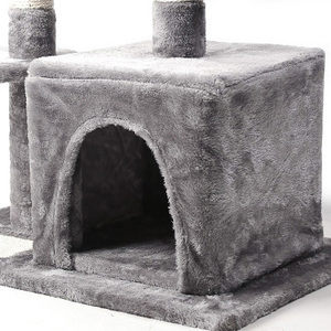 Árbol para Gatos Moderno de Alta Calidad, Personalizado por el Fabricante, Grande, Color Gris Oscuro, con Rascador de Felpa, Creativo, de Múltiples Niveles, Casa para Gatos - Product Image 2