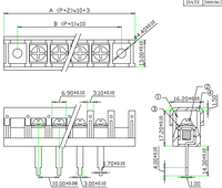 Type de barrière de rail DIN borniers pour des composants de haute qualité d'utilisation de carte PCB