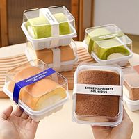 Vente en gros Boîte en plastique PET transparente jetable transparente personnalisée Emballage de cuisson de gâteau Rouleau suisse Récipient alimentaire pour desserts