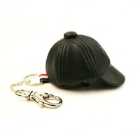 Personalizada abrasión de cuero resistente al desgaste Mini cremallera gorra de béisbol patrón llavero bolso llavero bolsa Accesorios