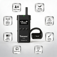 Nuevo Modelo Yarmee, Sistema de Guía Turística Inalámbrico de Oreja Abierta con Doble Comunicación, Largo Alcance, 99 Canales, Receptor y Transmisor para Visitas en Grupo