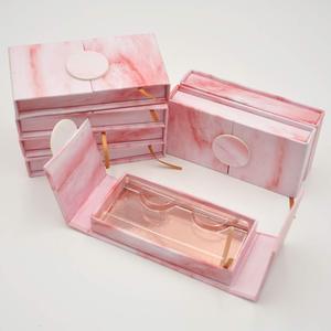 Caja de Pestañas Rosa Personalizada, Cajas de Empaque para Pestañas Personalizables, Libros de Pestañas Vacíos, Empaque para Pestañas de Visón con Caja - Product Image 1