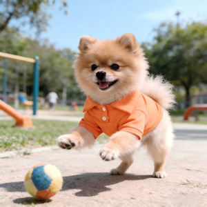 Camiseta Polo Informal para Perros, con Solapa, para Cachorros Pomerania y Chihuahua, de Color Sólido, Transpirable, para Verano - Product Image 1