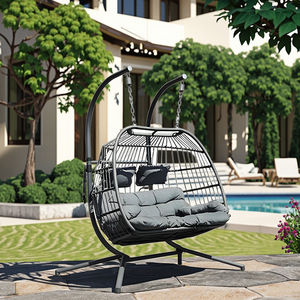 Cesta colgante doble individual desmontable plegable silla Interior Exterior columpio balcón <span class=keywords><strong>cuna</strong></span> diseño de <span class=keywords><strong>nido</strong></span> - Product Image 6