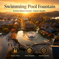 Fuente de Agua para Piscina, Solución Completa, Suministro Directo de Fábrica, Diseño y Construcción Interna, Certificación CE y RoHS