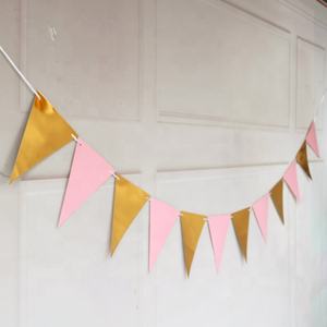 13*18cm חתונה נייר משולש דגל זרי מחרוזת מסיבת נייר באנר - Product Image 5