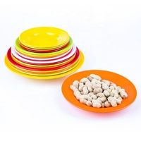 Vaisselle en plastique de couleur unie vaisselle résistante à la casse assiettes à dîner en mélamine pour restaurant fête à la maison