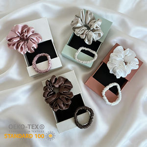 100% 19Mm Mulberry Scrunchies for Anti-Frizz Silk Tie Women Box Packaging Hair Bobbles - Product Image 2