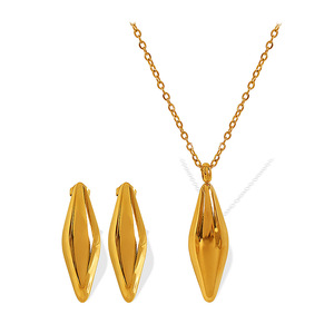Elegant Geometric Jewelry <b>Set</b> Women's Zinc Alloy Earrings <b>Necklace</b> Party Fashion <b>Silver</b> Gold Color Clavicle Chain - Product Image 5