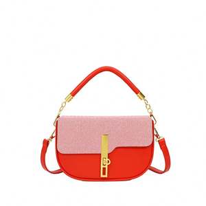 Novedad: Magnífica bolsa de noche/bolso de novia de satén multicolor adornada con un estampado floral en relieve hecho a mano y con una cadena. - Product Image 6