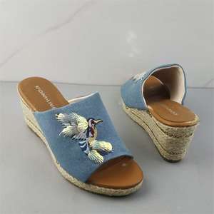 Sandales Mary Jane antidérapantes à motif floral brodé d'oiseaux et de poissons pour femmes, pour un usage quotidien - Product Image 6