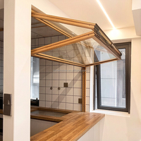 Ventanas Corredizas Plegables Horizontales de Aleación de Aluminio Modernas Personalizadas, Venta al por Mayor de Fábrica, Vidrio Templado Insonorizado y Resistente al Viento para Balcón