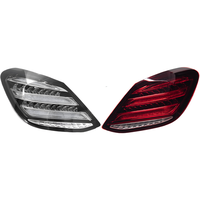 Conjunto de Luces Traseras LED Dinámicas Estilo Maybach, Color Negro Ahumado y Rojo, para Mercedes Benz Clase E W213 2016-2020