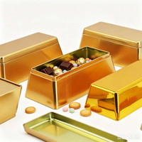 Boîtes en métal personnalisées de qualité alimentaire pour chocolat, biscuits, café, bonbons, emballages cadeaux de Noël, en promotion