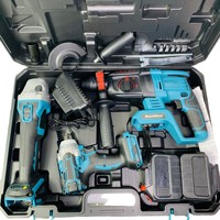Ensemble d'outils électriques 4-en-1 sans balais haute puissance pour le commerce extérieur, comprenant marteau électrique et meuleuse d'angle