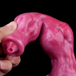Silicone Squirting Penis With Sucker Fantasy Wolf Knot Ejaculation <b>Dildo</b> Anal Beads Spray Liquid Sex Toys for Women - Product Image 3