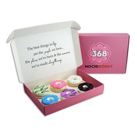 Boîte à donuts mochi violette biodégradable de qualité alimentaire pour macarons, crêpes, pâtisserie, cadeaux, sushi, traiteur, déjeuner, emballage en papier
