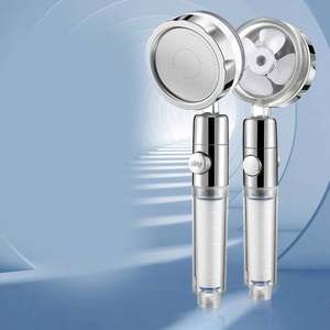 High Pressure Shower Filter Water Saving Flow 360° Rotating Small <b>Fan</b> ABS Rain <b>Spray</b> Nozzle Shower Head for Bathroom - Product Image 4