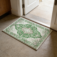 Tapis doux antidérapant personnalisé, tapis de bain en chenille à motif floral, paillasson