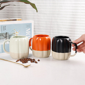 Tazze <span class=keywords><strong>in</strong></span> <span class=keywords><strong>Ceramica</strong></span> Personalizzate a Forma di <span class=keywords><strong>Zucca</strong></span>, Design Carino, 2000 Pezzi, Smalto Colorato, Tazze Delicate Ecologiche per Tè - Product Image 1