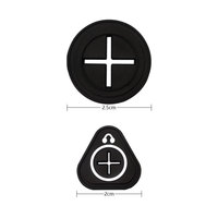 Patchs en caoutchouc pour écouteurs en PVC de forme ronde en forme de moulin à vent noir bon marché pour sacs de sport
