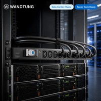 PDU personnalisé 19'' 1U 8 voies intelligent avec interrupteur, unité de distribution d'alimentation pour armoire, prise IEC C14 C20