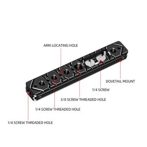 FEICHAO 120mmCheese Plate Multi Holes Bar1/4&quot; 3/8&quot; ARRI for <strong>DSLR</strong> <strong>Camera</strong> Cage Rig Video <strong>Rail</strong> <strong>Slider</strong> Mount Light Extension Bracket - Product Image 5