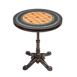 European Outdoor <b>Aluminum</b> Alloy <b>Table</b> Round Waterproof Courtyard Garden Furniture - Product Image 1