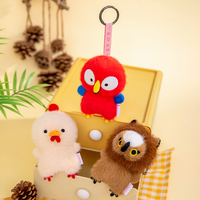 Porte-clés en peluche mignons et créatifs, modèles Oiseau grincheux, Ara, Hibou, Canard, Anime, pendentifs pour machine à griffes, jouets en peluche