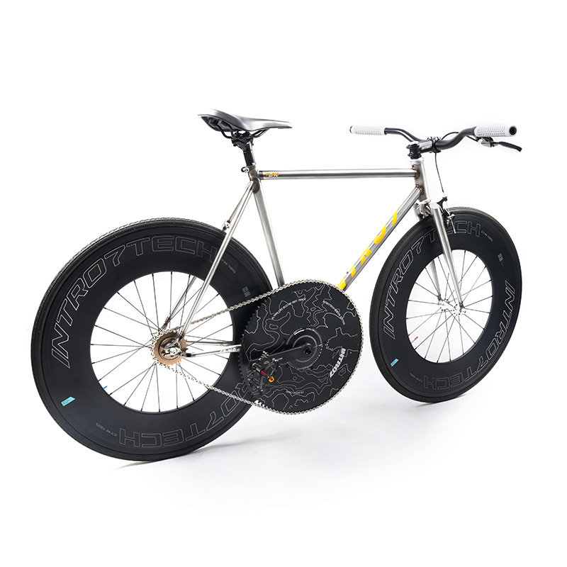 PB002 INTRO7 односкоростной 100T кренксет хромированная рама фиксированная передача трек велосипед 700c гоночный фиксированный велосипед