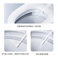 Cuvette de toilette intelligente Pied tactile Rinçage non électrique Lavage féminin Montée au sol One Piece Céramique Intelligent Salle de bain Toilette