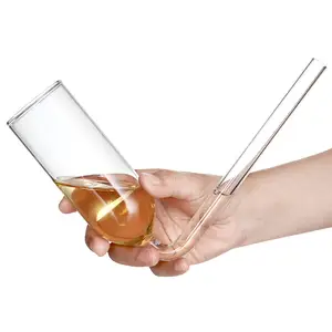 Rapid Champagne Consumption Glass Champagne Glasses Tulip-shaped Champagne Glass Straw Cup Whiskey Cup Glass Cup