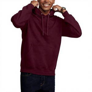 Sweat-shirt à capuche pour homme, couleur unie, coupe classique, en molleton tricoté 100% coton, style décontracté, avec poche, idéal pour l'automne - Product Image 1