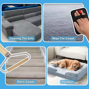 Custom Luxury 3 in 1 Carpet Rake Kit for Pet Hair Removal Tool - Reusable Pet Hair Remover Carpet Broom Adjustable Long Handle - Product Image 5