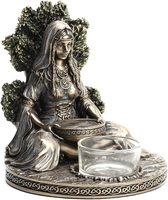 Nordique Celtique Deesse Porte-Bougie Resine Peinte Main Sculpture Aromatherapie Bougie Chauffe-Plat Deco Table Salon Cadeau