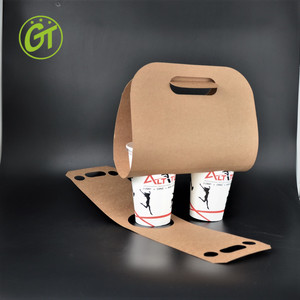 Màu xanh lá cây treausre biểu tượng tùy chỉnh dùng một lần lấy đi 2 hai thẻ <span class=keywords><strong>borad</strong></span> uống cà phê cốc giấy tàu sân bay chủ - Product Image 6