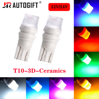 Flash stroboscopique T10 2835 3SMD W5W 12V 3D céramique 1W dégagement lampes de mariage lecture feux de voiture blanc rouge jaune