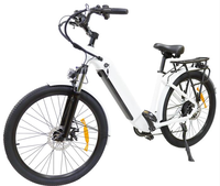 Bicicleta Eléctrica Urbana para Mujer, con Marco de Aleación de Aluminio de 24, 26 y 28 Pulgadas, Motor Trasero sin Escobillas de 48V, Batería de Litio Electrónica